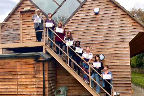 Reiki students who are receiving the Gaia School Reiki Certificates.